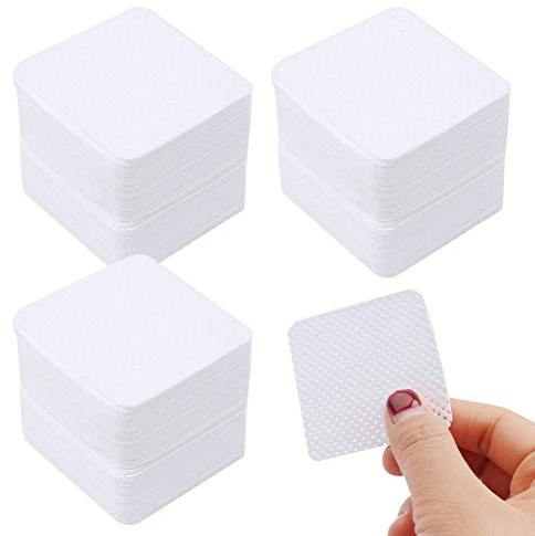 300Pcs Lint Free Wipes for Nails, Lint Free Polish Pads Absorbent Remover Wipes for Clean DIY Nail Art(White)