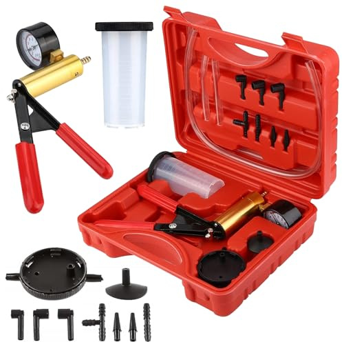 Pompa A Vuoto Manuale: Purificatore Liquido Freno Tester Vuoto, Tester Di Pressione Di Svuotare, Purificatore Del Freno Tester Della Pompa Di Svuotare Tenuto in Mano con Adattatori per Moto Auto