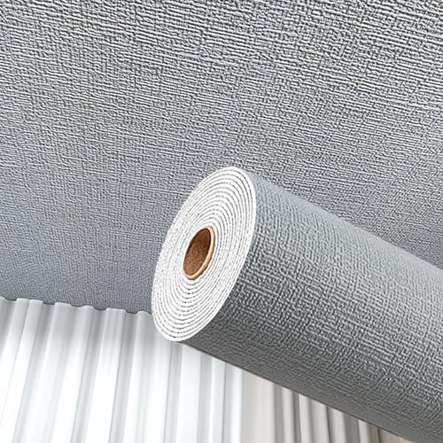 Piastrelle autoadesive 3D per soffitti, impermeabili, per cantine e cucina, rivestimento decorativo leggero da incollare per pareti (grigio, 50 cm x 10 m)