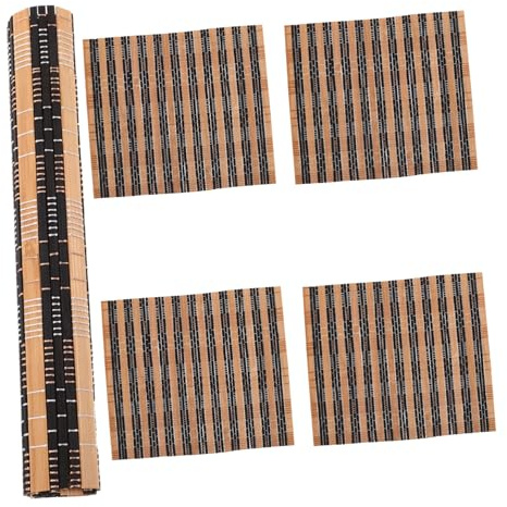 Veemoon 5pcs Bamboo Sauna Seat Cushion Heat Insulation Mat for Spa Bath House Portable Easy to Clean Sauna Floor Mat Lightweight Travel Friendly Design