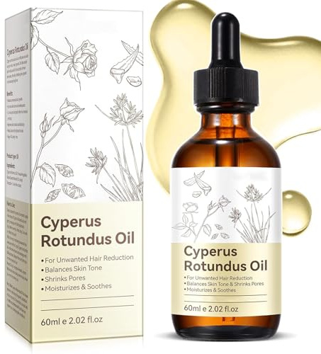 Premium Cyperus Rotundus Oil - Natural Hair Removal Solution, 100% Pure Essential Oil for Smooth Skin, Anti-Hair Growth Treatment for Sensitive Skin - 60ML