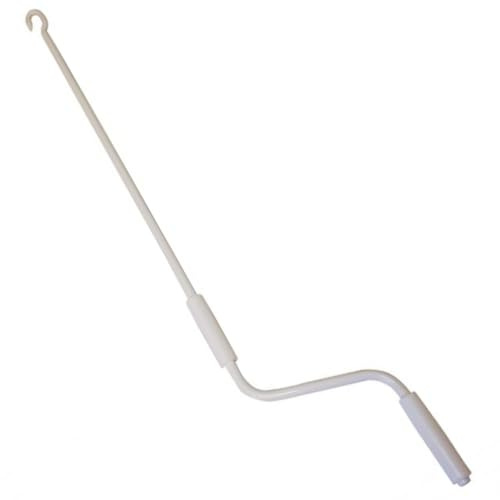 Asta di Manovra per Tende da Sole Universale in Ferro Zincato Verniciato a Polvere | Colore Bianco | Varianti da 1 m a 2,5 m | Resistente, Ergonomica, Made in Italy (1,8 MT)