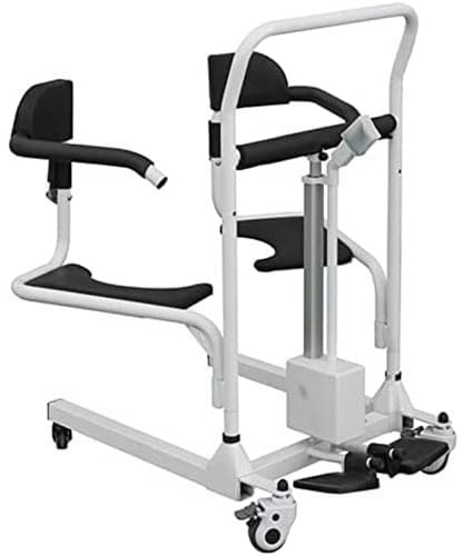 Electric Patient Lift with 180° Split Seat - Portable Mobile Hoist Transfer Chair for Elderly & Disabled Home Care Shower Use