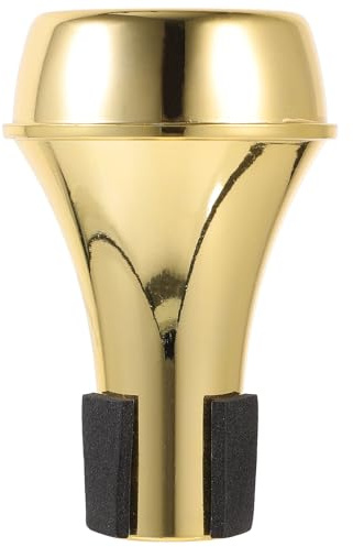 Hoement Kleiner Trompetendämpfer aus Abs Kunststoff Leichter Übungsdämpfer für Trompete Lautstärke zum Üben Zuhause Elegantes Design in Gold