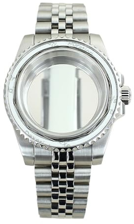 1st 40MM svart keramisk insats glidlåslås Klockfodral for NH35 NH36 NH34 NH38 NH70 4R36 for ETA2824 PT5000 rörelse(No bezel,Eta 2824)