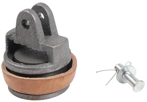 NiuLumea Stielpumpe Kolben Typ 75 mit Lederdichtung, Bolzen und Splint, Grauguss Garten Handpumpen, 90mm Länge, Braun + Schwarz
