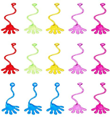 CEJAS 15 Stück Klatschhand Kinder Mitgebsel Gastgeschenke, Glibberhand als Party Mitbringsel für Jungen und Mädchen, Klatschen spiel, Kindergeburtstag Geschenke, Zufällige Farben