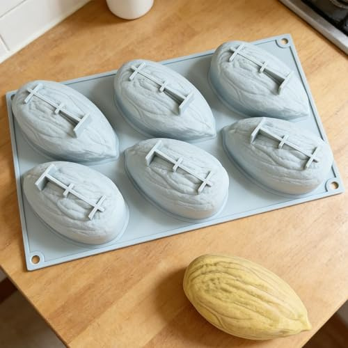 Stampo in Silicona 6 Cavità a Forma di Noce 3D, Stampi per Mousse al Cioccolato, Utensili da Forno Fai Da Te per Torte Mousse, Cioccolato, Gelatina, Budino, Dolci Fatti in Casa - Mandorla