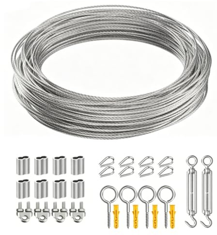 OPPWONG Kit Fune Acciaio Inossidabile Set 10 M