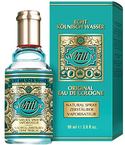 4711® Echt Kölnisch Wasser | Eau de Cologne 90ml Natural Spray Vaporisateur - Duftklassiker im ikonischen Flakon - charakteristischer Duft - unisex - wohltuend für Körper, Geist und Seele