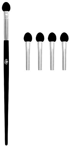 Elite Models Foam Eye Shadow Applicator Brush, Black, Nylon Bristles, Latex Finish, 130mm, 5pcs