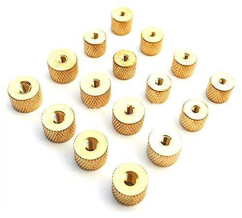 25pcs Brass Copper Cylindrical Adjusting Knurled Thumb Nut for Air Water Cooling Fan PC Case Model DIY-M4