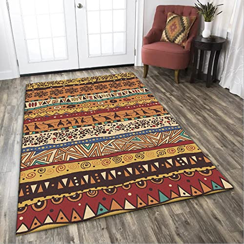 Rururug Designer Teppich Quadratisch Kurzflor Moderner Orientteppich Klassisch Gemustert Ornamente für Wohnzimmer Schlafzimmer Zimmer deko, rot braun orange abstrakt geometrisch 200 x 200 cm