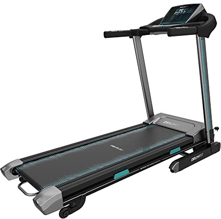 Cecotec Cinta de Correr Plegable DrumFit WayHome 1600 Obelia Ultraflex. 1500 W, Inclinación Motorizada, Superficie de 130x42 cm, Sistema de Amortiguación UltraFlex System, Pantalla LCD, Negro
