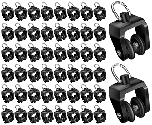 40 PCS Plastic Curtain Runners, Drapery Rail Sliding Gliders for Windows, Shower, Ceiling - Black