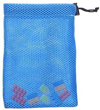 fanelod Mesh Beach Bag,Multiple Styles Mesh Pool Bag for Sand Toys | Pool Bag, Shell Bags, Small Mesh Bag, Sport Equipment Storage Bag, Gym Drawstring Bags, Storage Bag for Swimming, Sports Equipment