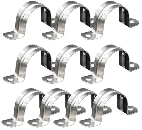 CLENEA 10 Stück 304 Edelstahl U-Typ Reitkarte Wasserrohrkarte Rohrclip Sattelkarte Karte Feste Schnalle Verdickung Throat Hoop (Size : 35MM)
