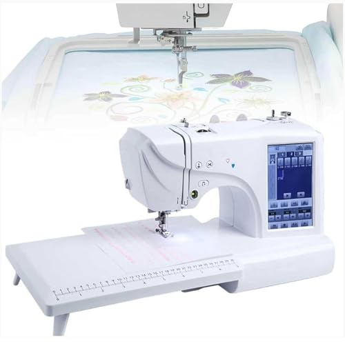 CGLYYDS Macchina da Ricamo computerizzata per Abbigliamento, 4 x 9,2 di Grandi Dimensioni di Ricamo, Touchscreen LCD da 7 '' per Uso Domestico, Macchina da Cucito Automatico
