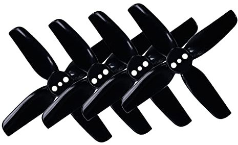 ROXENT 4-Blatt-PC-Propeller, for RC FPV Racing Freestyle 2-Zoll-Cinewhoop-Drohnen Drohnen-Quadrocopter(4Pairs Black)