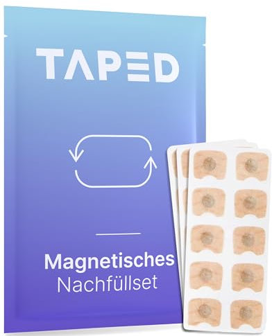 Nachfüllset Nasenpflaster Magnet (30 Tage) - Magnetisches Nasenpflaster mit überragendem Kleber 30 Tage - Magnet Strips Nase für besseres Atmen - Echter Schnarchstopper (Nachfüllset 30 Tage)