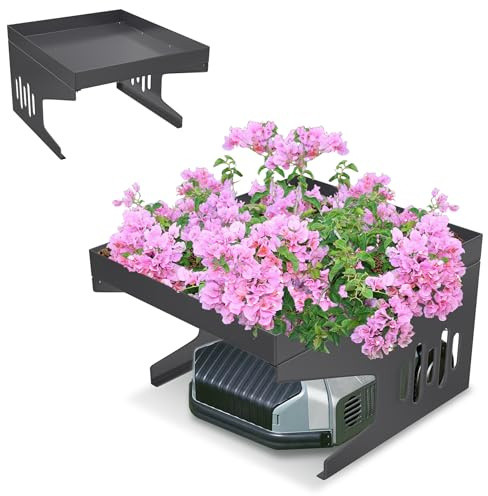 YARDIN Garage pour robot tondeuse en métal – Housse de protection robuste pour robot tondeuse à gazon, 70 x 60 x 42,5 cm, résistant aux intempéries, aux UV, installation facile