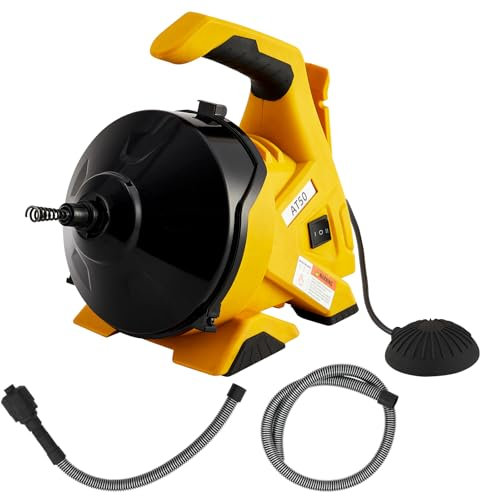 Spirale per la pulizia dei tubi, 9 m, per la pulizia dei tubi a spirale, per tubi da 20 – 50 mm, spirale per la pulizia dei tubi con testa di foratura, ideale per scarico a spirale