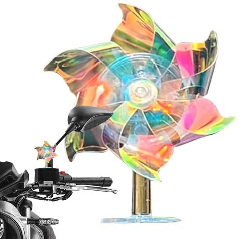 Windrad für – Dekoration für Fahrradlenker mit bunten Klingen, drehender Wind für Roller und Dreiräder | LED-Windmühle für den Elektroroller