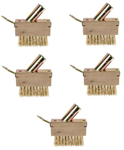 TOYANDONA 5 Pezzi Spazzola per diserbo Acciaio Strumento di rimozione bloccare sradicamento Spazzola per Rimuovere Il Muschio per Rimuovere Le Erbacce di Legno Khaki