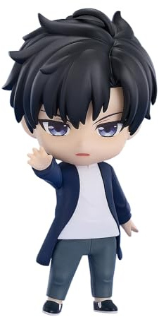 Sung Jin Woo Figur, 18 cm, niedliche Version, großer Kopf, Anime Sung Jin Woo Actionfigur, Cartoon, Jungen, PVC-Modell, Sammlerstück, Dekoration, Geschenk