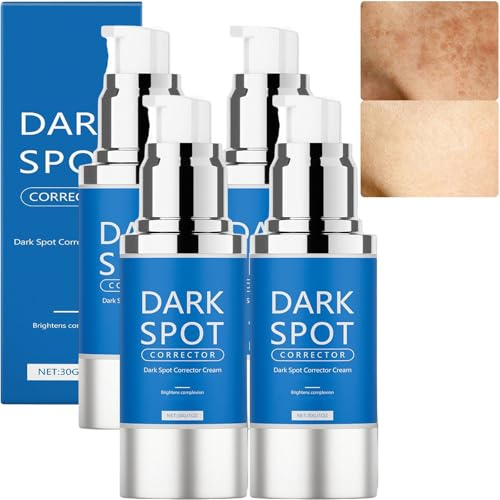 Crema correttiva di macchie marroni per viso e corpo - siero schiarente con niacinamide e acido ialuronico, svanisce le macchie solari, macchie di età (4 pezzi)