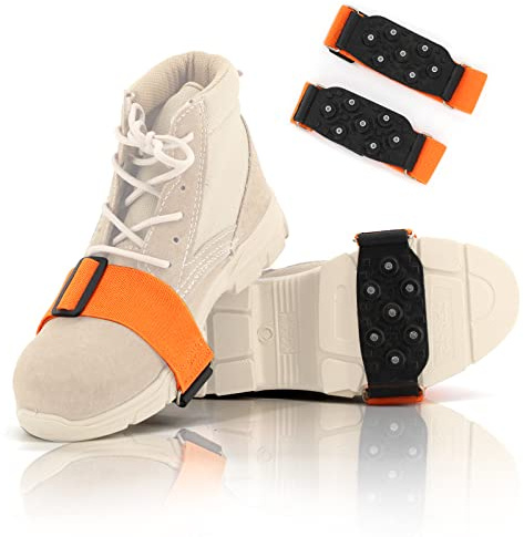 byhsports Steigeisen Bergschuhe Mid-Sole Ice Cleats Steigeisen, Schuh Spikes Traktion Schnee Griffe