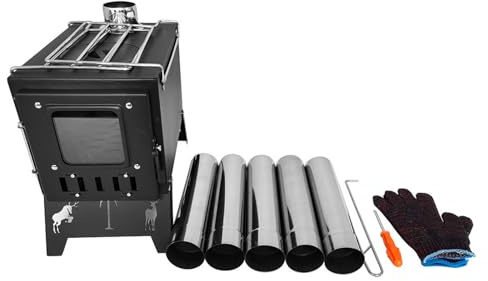 Multi functional portable firewood stove: a must-have for observation windows, adjustable chimneys, outdoor adventures, and holiday gatherings