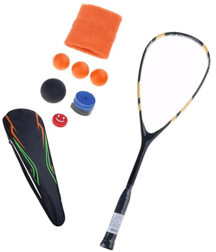 MALSSE Shock Absorbing Squash Racchetta Formazione Paddles Professionale Principiante Racchetta Formazione Forniture Telaio in Leghe di Alluminio Racchetta da Squash