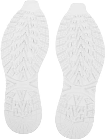 PLAFOPE Toppe Autoadesive in Gomma Antiscivolo per Scarpe da Ginnastica Grandi, Bianche, Tagliabili, per Riparazione Rapida e Funzionale delle Suole Usurate