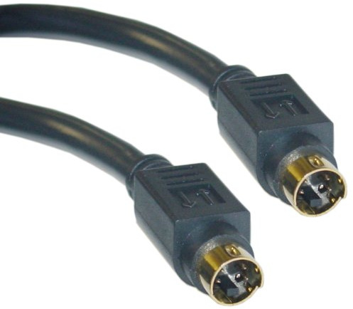 CableWholesale S-Video Cable for TV, S-VHS, VCRs, DVD, Camcorders, Video Cards - Mini Din 4-Pin Male to Male S-Video Cable, Gold-Plated Connector, 28AWG, 50 feet