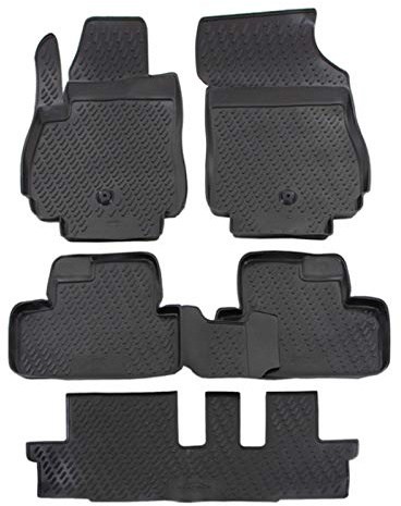 J&J AUTOMOTIVE 3D Gummifußmatten passend für Chevrolet Orlando 2011-2018 5tlg, Allwetter Fußmatten mit 3cm hohem Rand Passform rutschfest Geruchsneutral Schwarz