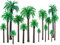 20 Stücke Palme Modell Mini Landschaft Kunststoff Herstellung für Landschaft Modell Kuchen Dekoration Grün