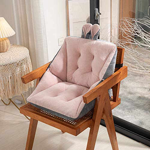 GUOCU Stuhlauflage,Stuhlkissen mit Rückenteil,Warm Niedriglehner Sitzauflage,Gartenmöbel Plüsch Sitzpolster Stuhlsitzkissen Hohe Rückenlehne Kissen,Sofa Kissen,Sesselpolster Auto Sitzkissen G 45x45CM