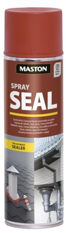MASTON Leak Stop Spray and Seal Fix Instant Waterproof Sealant for Gutter Caravans Tents etc.500ml (Terracotta Red)