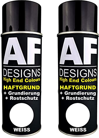 Alex Flittner Designs 2X Haftgrund Spraydose Weiss Grundierung Rostschutz Autolack