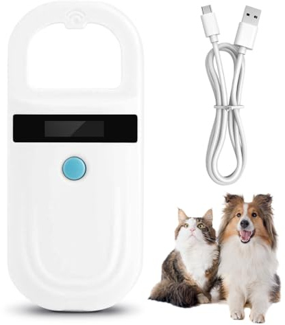 Tierchip Leseger?t Chipleser, Portable Chipleseger?t f¨¹r Hunde Tier Chip Reader mit OLED Bildschirm Haustierchips Transponder Microchip, f¨¹r Tier Haustier Schwein Hund Katze, microchip reader