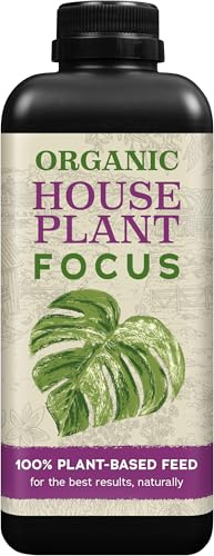 Organic Houseplant Focus Concentrated Liquid Fertiliser, 1 litre - For Indoor Plants - Plant-Based Professional Grade House Plant Food Concentrate with Kelp Seaweed Extract - Makes 200L