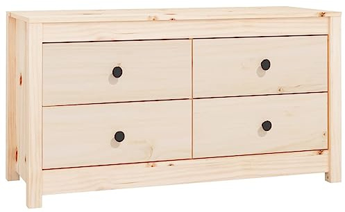 vidaXL Beistellschrank 100x40x54 cm Massivholz Kiefer
