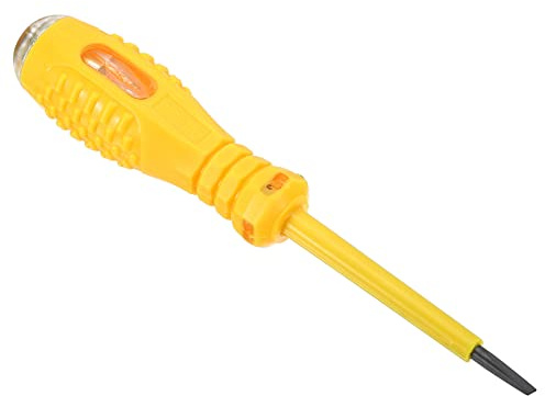 PATIKIL Voltage Testeur AC 150-500V Contact Électricité Détecteur Fendu Tournevis avec Néon Tube, Jaune