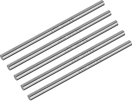 QUARKZMAN 5pz Rotondo Aste 5mm x 100mm HSS Alta Velocità Acciaio | per Industria Tornio Ingranaggio Albero Aghi Bulini, Barra Magazzino