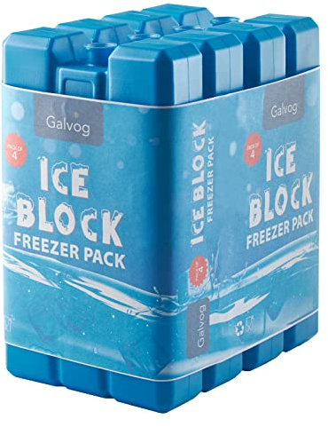 Galvog Freezer Blocks Ice Packs 400ml for Lunch Box Cool Bags Air Cooler | Long Lasting Reusable Travel Camping Picnic Companion