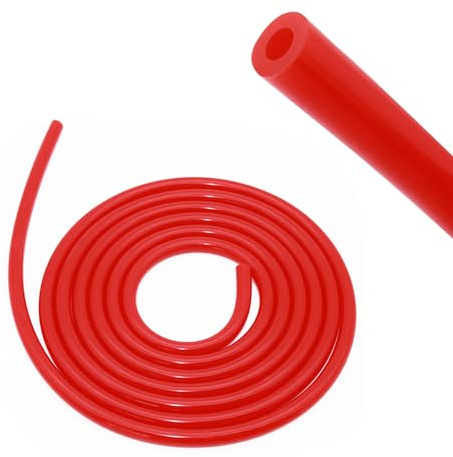Manguera de silicona de alta temperatura, color rojo, diámetro interior 8 mm, longitud 1,5 m, manguera de succión para agua de refrigeración, refrigerante, sistema de turbina
