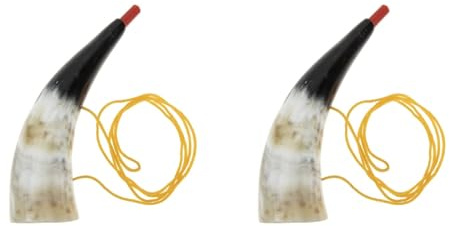 Didiseaon Corne De Taureau Viking: 2 Pièces Trompette en Corne de Viking pour Encourager le Sport Décoration Fête Jeu Instrument et les événements en Plein Air