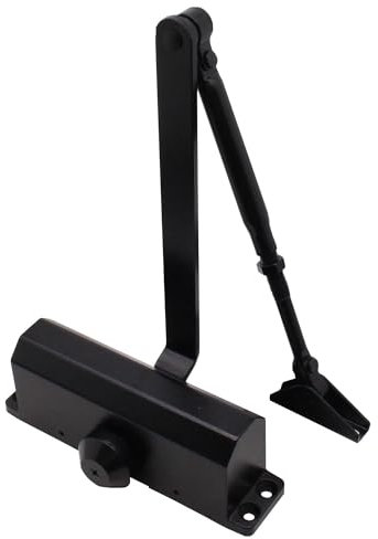 EAI Overhead Fire Door Closer Universal Reversible Push or Pull Side - Power Size 3 - Black