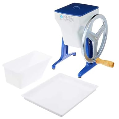 ZYJIX Manual Shaved Ice Machines, Commercial Manual Ice Crusher, With Stainless Steel Blade, For Making Crushed Ice Cocktails, Milkshakes And Smoothies
